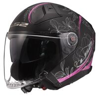 LS2 INFINITY II-06 HPFC LOTUS skútr jet helma matná-růžová